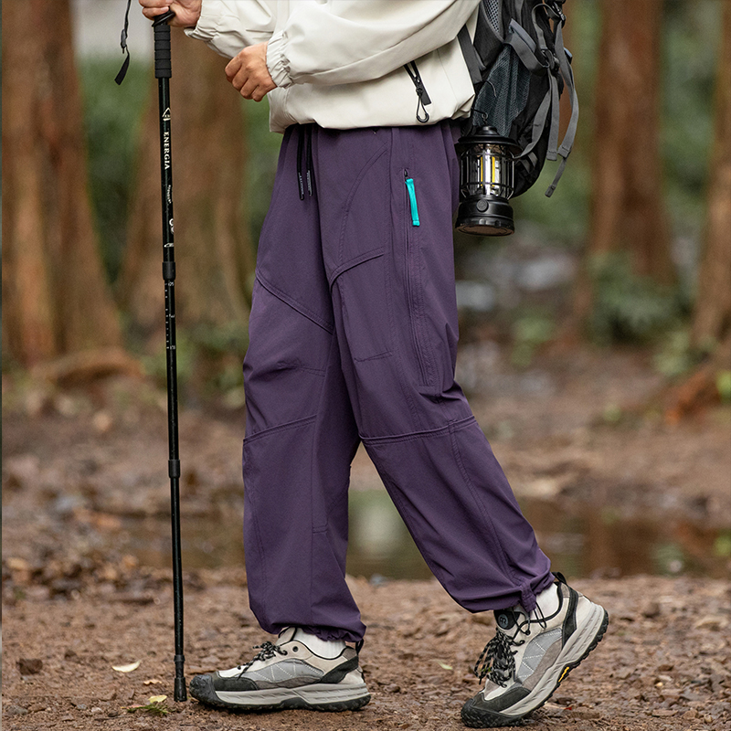 아메리칸 아웃도어 돌출 카고 남성용 가을 속건 살수 방지 등산 긴 바지 사이드 체인 스포츠 캐주얼 바지입니다
