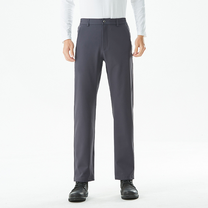 바람막이 바지 남성 실외 방수 소프트케이스 바지 기모 보온 통 캐주얼 통근 바지 맞춤 제작판 라지 사이즈