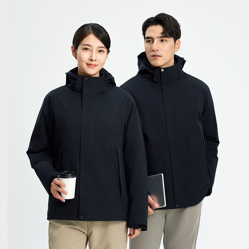 새 국가표준 고급 오리털 바람막이 재킷 3 피스 1 남녀 실외 작업복 방풍 방수 외투