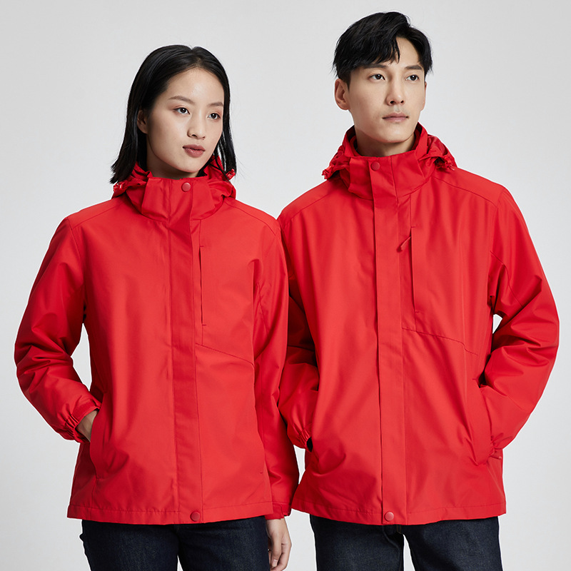 클래식한 아웃도어 3 종 1 종 바람막이 재킷은 남성은 방수 및 보온, 탈부착 등산복, 여성은 작업복 맞춤 로고