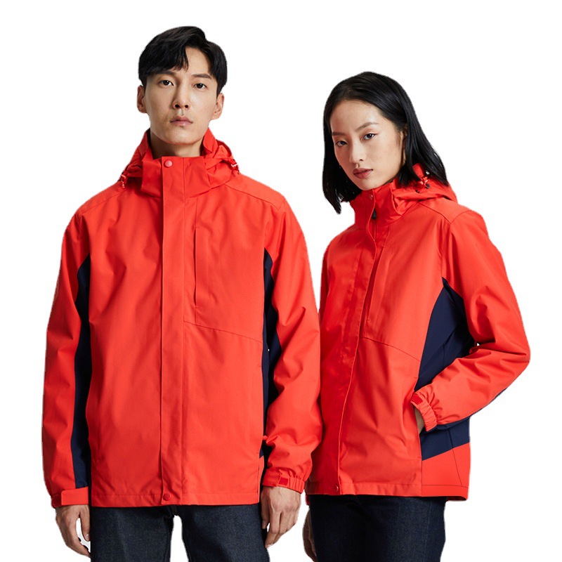 클래식한 아웃도어 3 종 1 종 바람막이 재킷은 남성은 방수 및 보온, 탈부착 등산복, 여성은 작업복 맞춤 로고