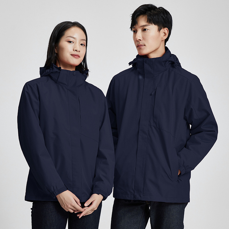 클래식한 아웃도어 3 종 1 종 바람막이 재킷은 남성은 방수 및 보온, 탈부착 등산복, 여성은 작업복 맞춤 로고