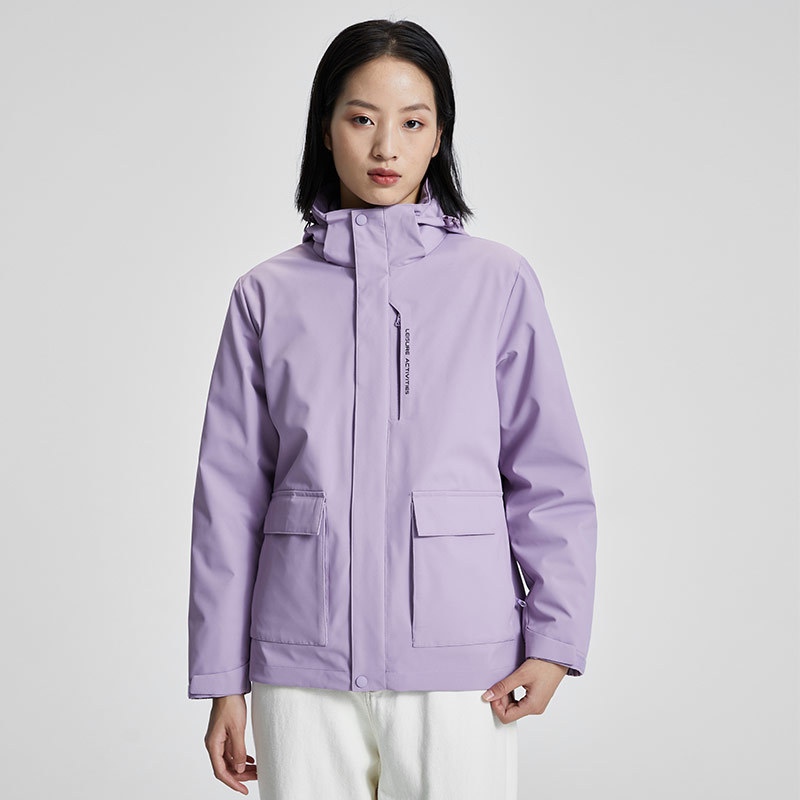 3 통합 다운 바람막이 재킷 남성은 방수, 방풍, 보온 여행 재킷 여성은 큰 포켓 작업복 주문 제작 로고