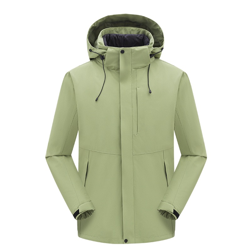 아웃도어용 바람막이 남성용 패딩 투피스 방수 통기 보온 작업복 아우터 여성용 로고