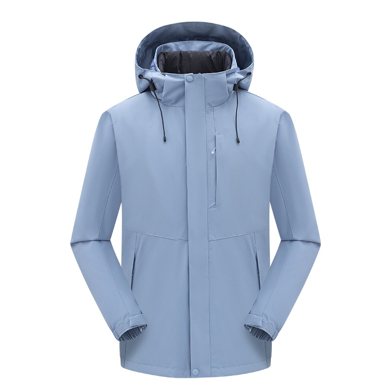 아웃도어용 바람막이 남성용 패딩 투피스 방수 통기 보온 작업복 아우터 여성용 로고