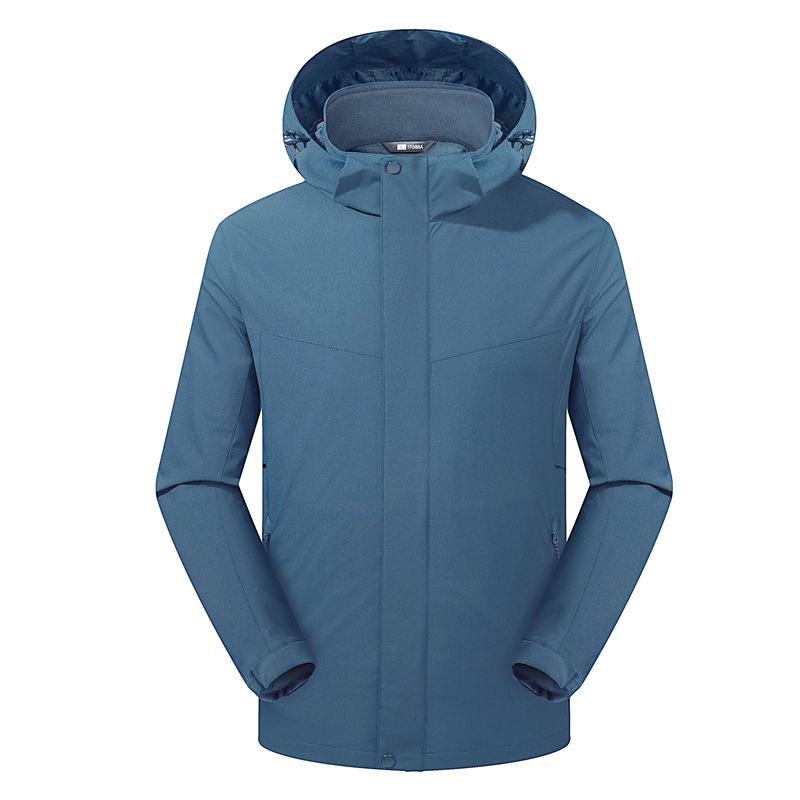 남성용 삼합일 바람막이옷 보온성 오일오염 방지 실버폭스 벨벳 재킷 여성 야외복 맞춤 로고