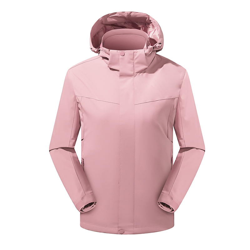 남성용 삼합일 바람막이옷 보온성 오일오염 방지 실버폭스 벨벳 재킷 여성 야외복 맞춤 로고