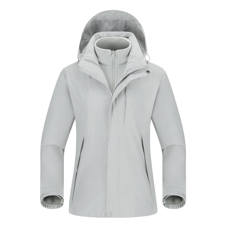 커플 삼합일 바람막이재킷 남자는 방풍 방수 야상 여자는 실버폭스 방한 코트 커스텀 로고