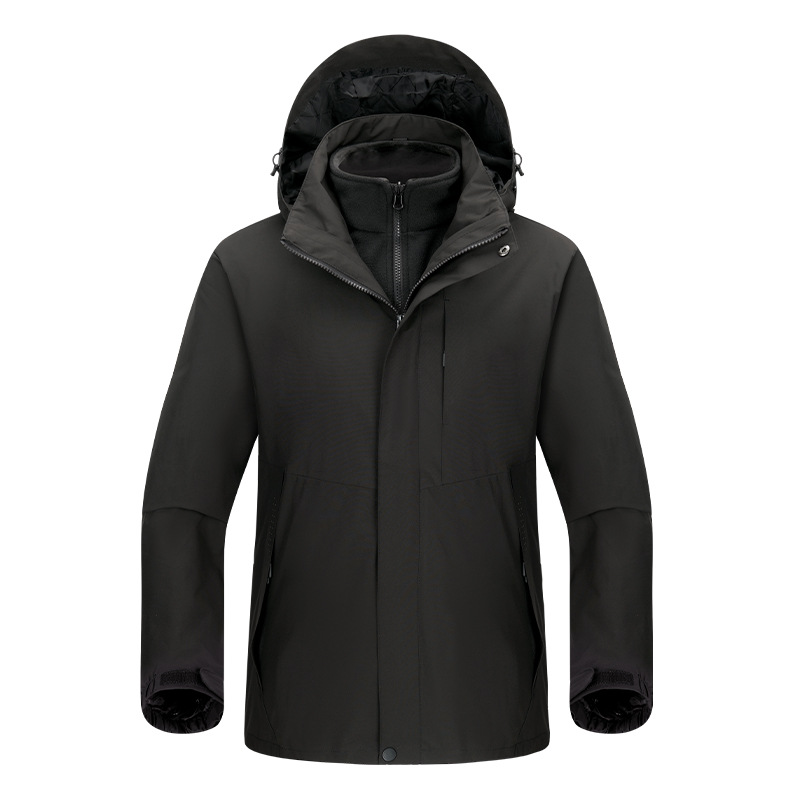 커플 삼합일 바람막이재킷 남자는 방풍 방수 야상 여자는 실버폭스 방한 코트 커스텀 로고