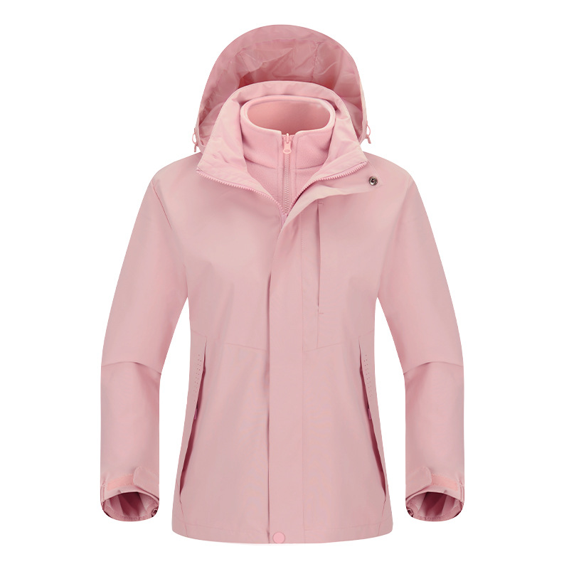 커플 삼합일 바람막이재킷 남자는 방풍 방수 야상 여자는 실버폭스 방한 코트 커스텀 로고