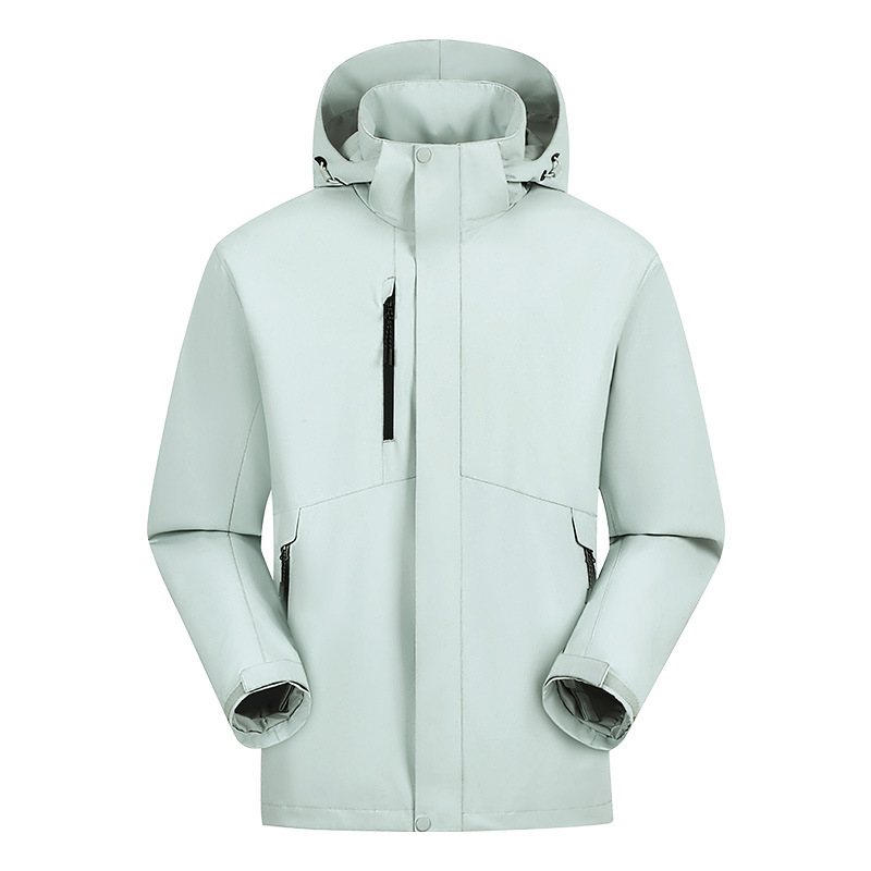 컬러 블록 싱글 바람막이 남성용 방수 아웃도어용 트렌치코트이며 여성용 여행 코트입니다