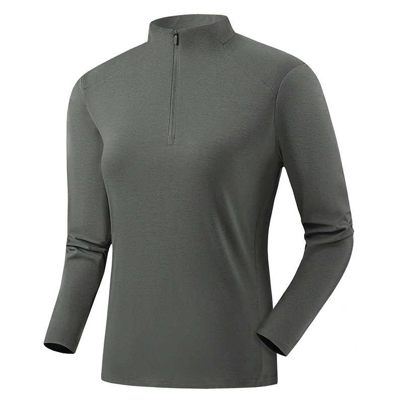 긴팔 티셔츠 남성 스트레치는 편하고 관리가 용이한 반집업 바람막이 이너 트레이닝 긴팔