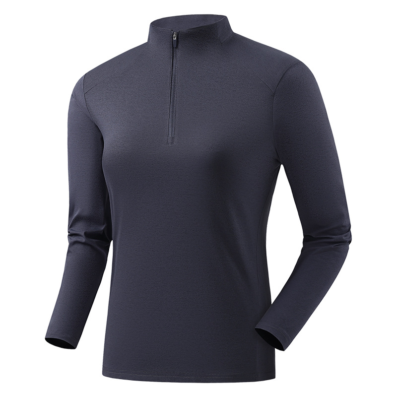 긴팔 티셔츠 남성 스트레치는 편하고 관리가 용이한 반집업 바람막이 이너 트레이닝 긴팔