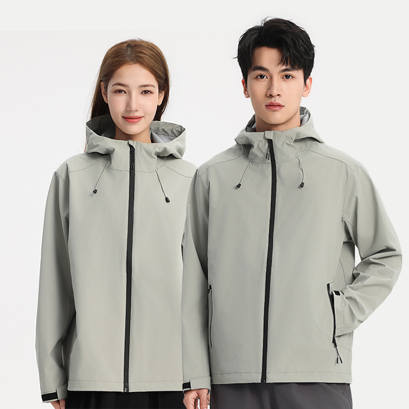 아웃도어 경량 바람막이 남성은 등산 코트 방풍방수 통근용 트렌치코트여성은 로고 프린팅