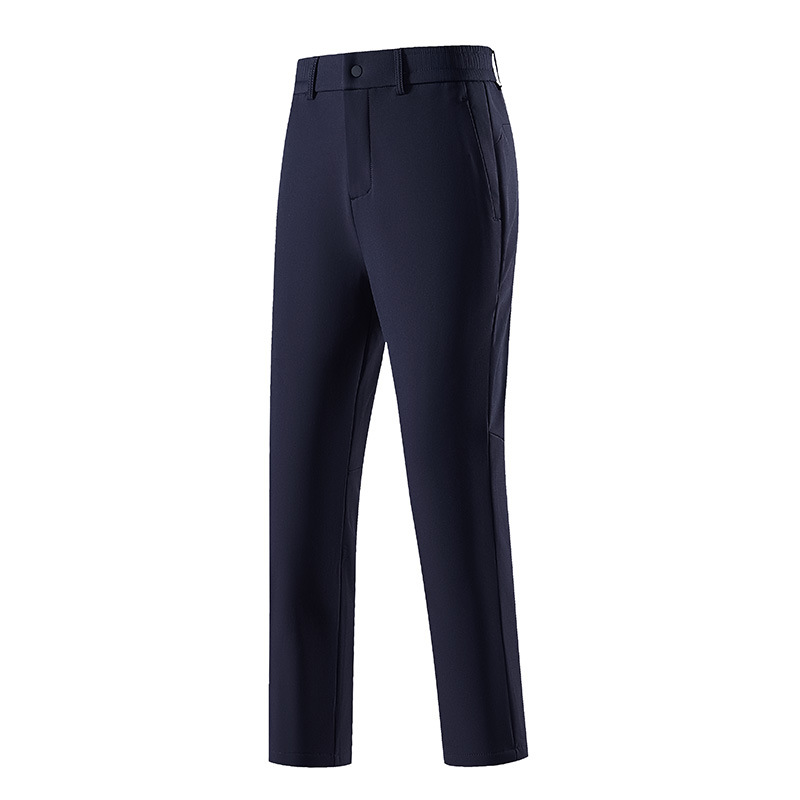 트레이닝 사계절 바지 남성핏 비즈니스 슬림 벨트스판 커플 방수 기모 바지입니다