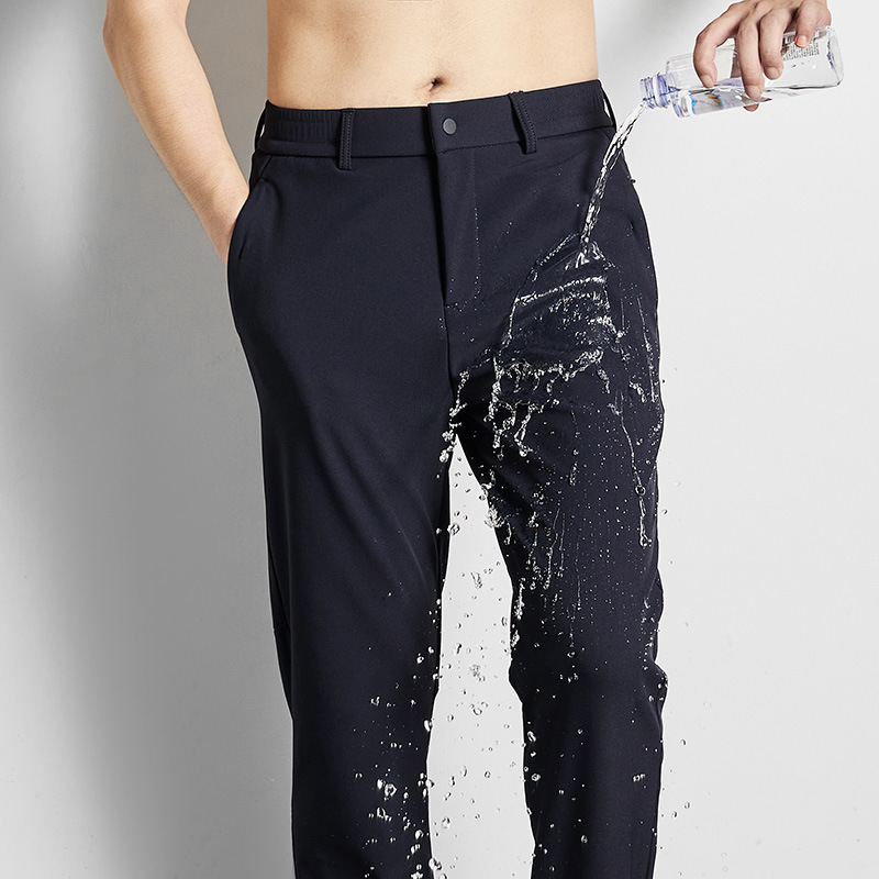 트레이닝 사계절 바지 남성핏 비즈니스 슬림 벨트스판 커플 방수 기모 바지입니다