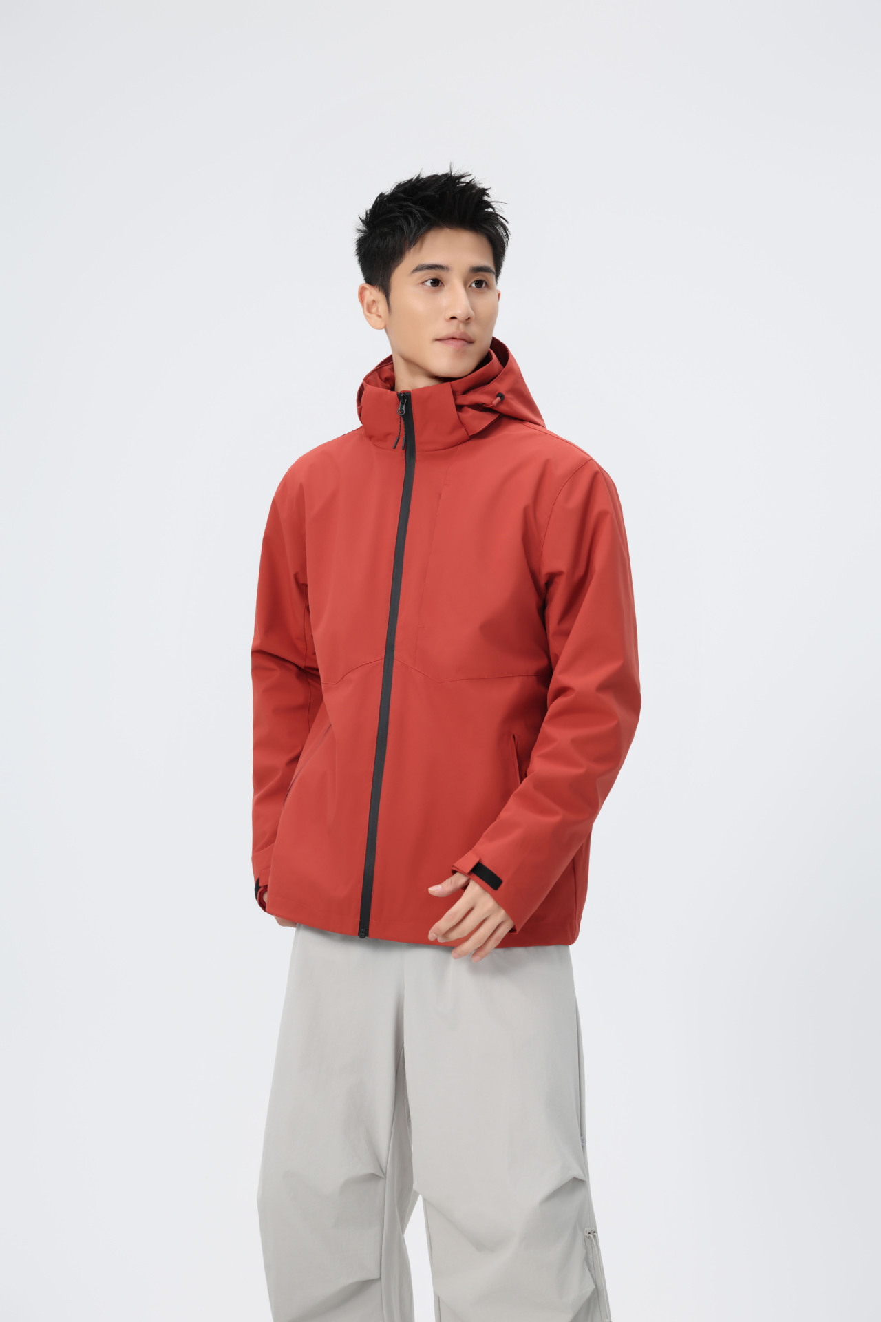 sup tex 싱글 바람막이 여성 헬스 기본 아웃도어 캠핑 후드 트렌치코트 커스텀 로고