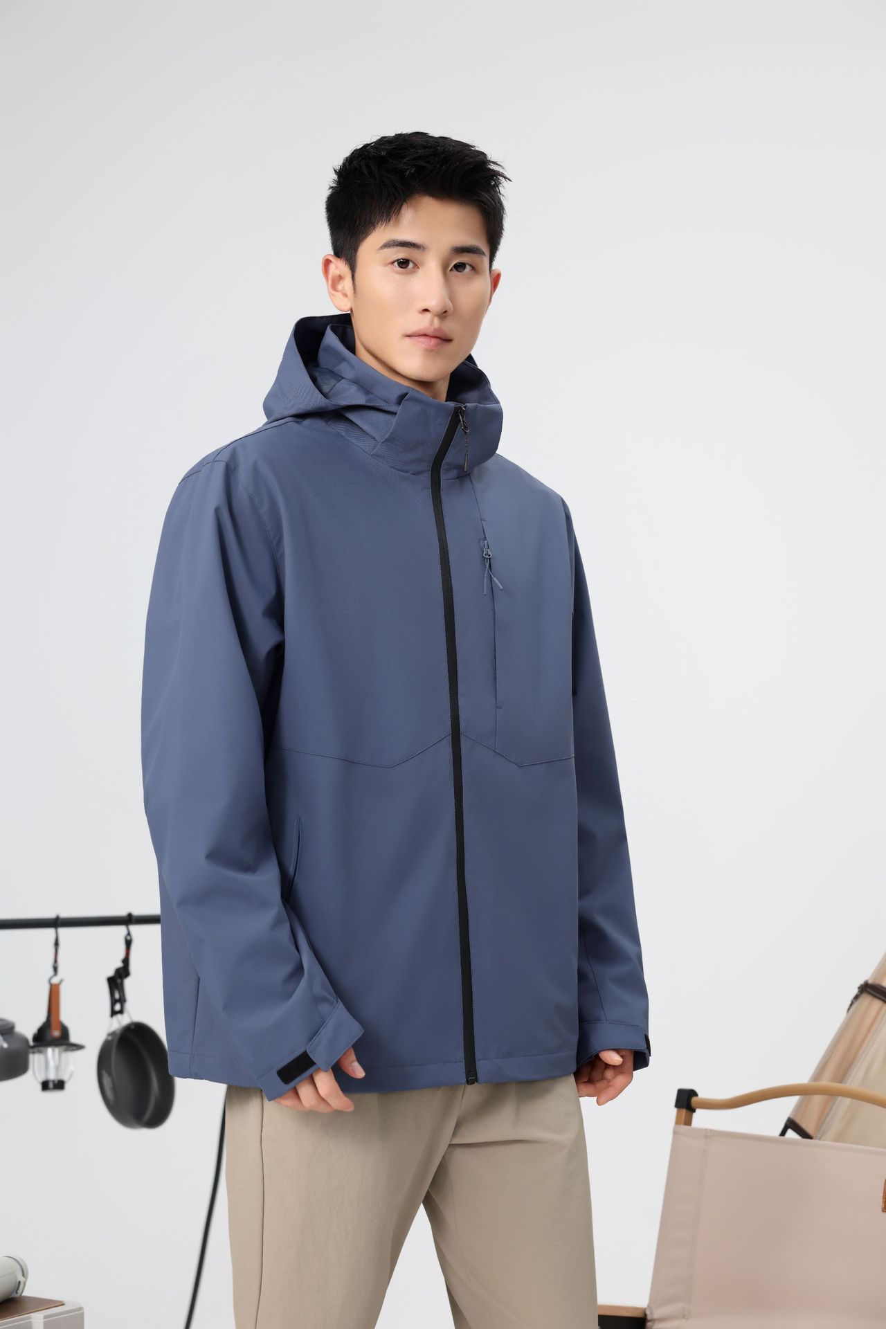 sup tex 싱글 바람막이 여성 헬스 기본 아웃도어 캠핑 후드 트렌치코트 커스텀 로고