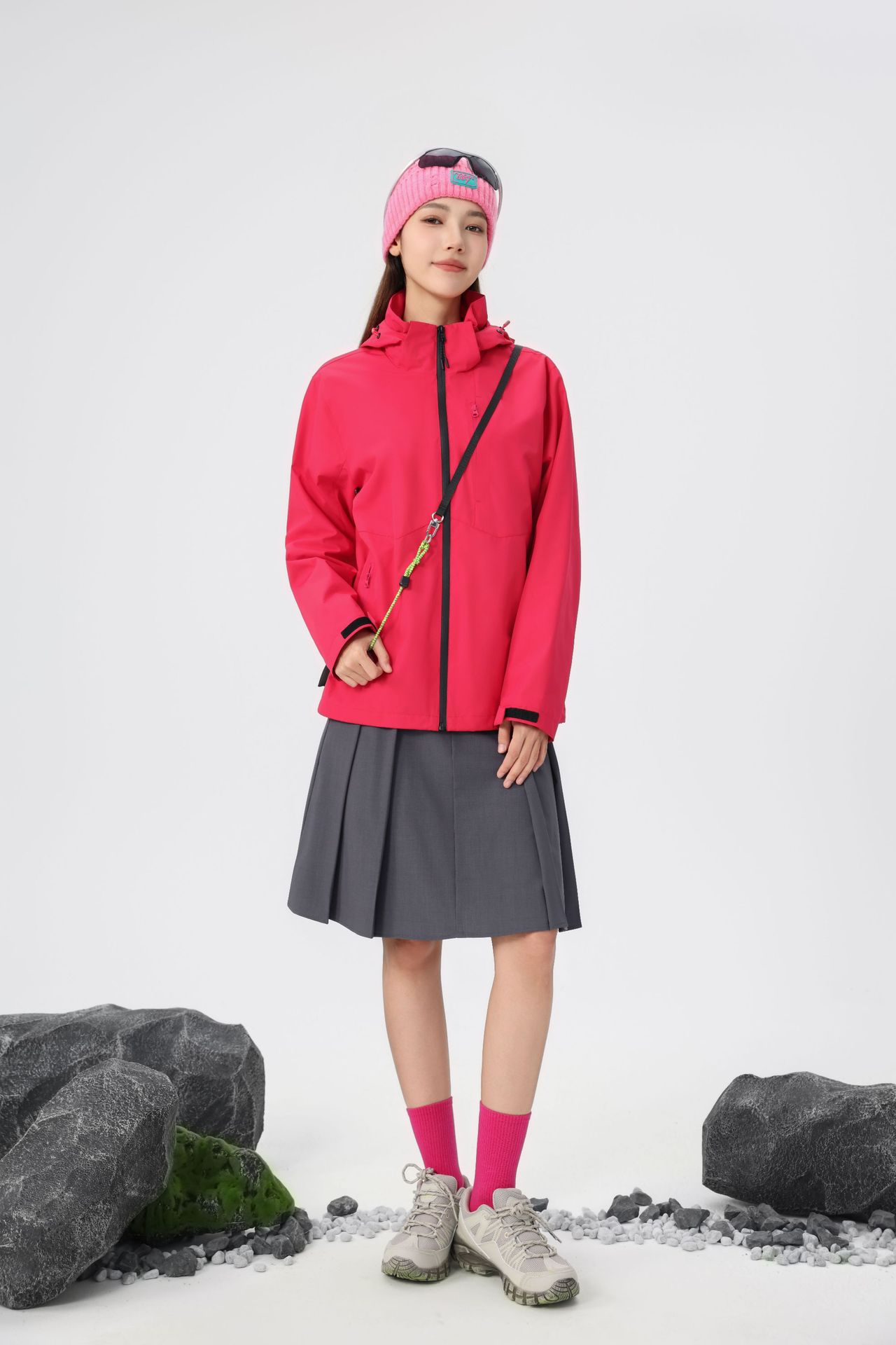 sup tex 싱글 바람막이 여성 헬스 기본 아웃도어 캠핑 후드 트렌치코트 커스텀 로고