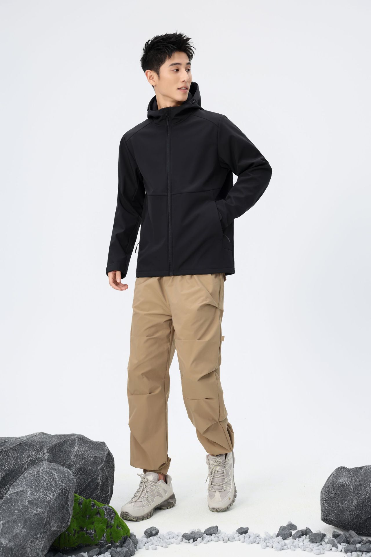 신상품 소프트 쉘 여성용 야상 방풍 방수 바람막이 바람막이 남성용 스포츠 레저 기모