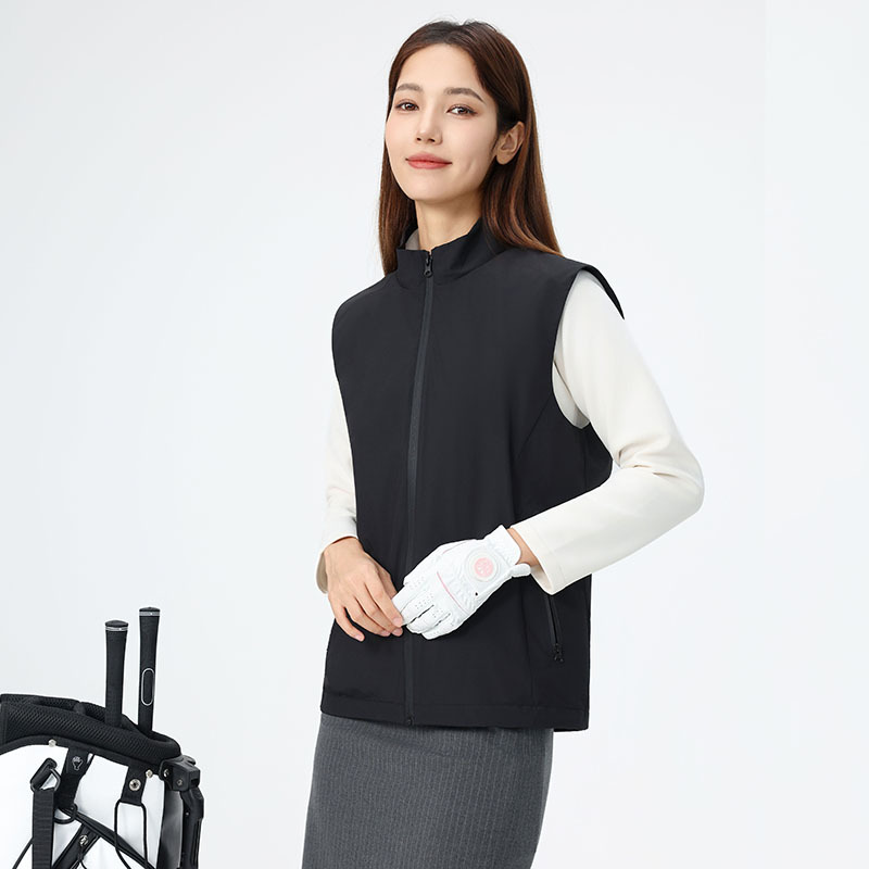 골프 기모 베스트 가을 겨울 차이나 칼라 남성 비즈니스 방풍 살수 베스트 조끼녀