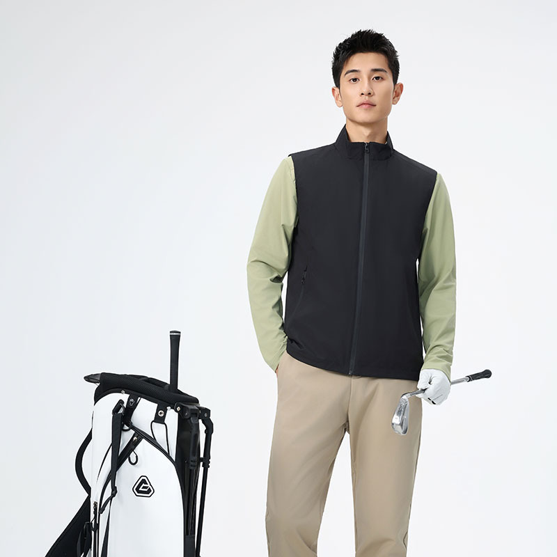 골프 기모 베스트 가을 겨울 차이나 칼라 남성 비즈니스 방풍 살수 베스트 조끼녀