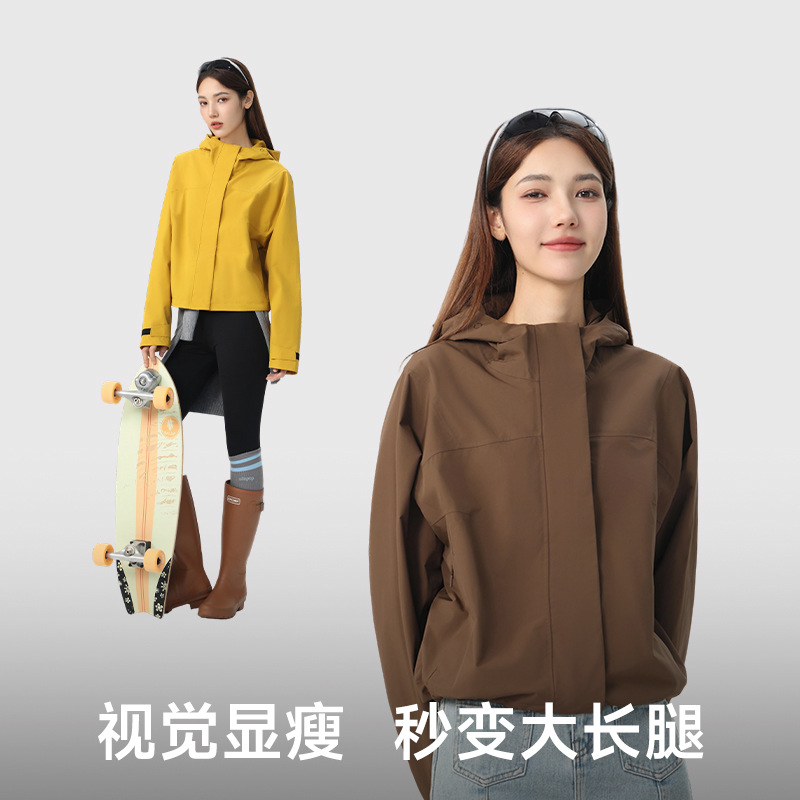 싱글 바람막이 여성용 쇼트 기장으로 방수 방풍 야상 날씬해 보이는 스타일링 트렌디한 아우터 스타일링