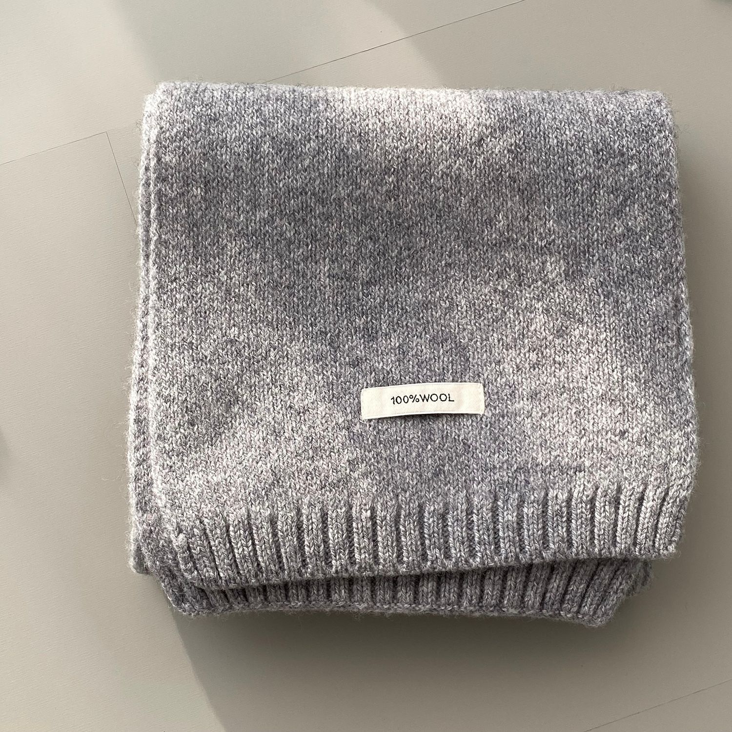 분위기 아이템 코리아 100 울 원단 보온 머플러 여성용 커플 니트 목도리