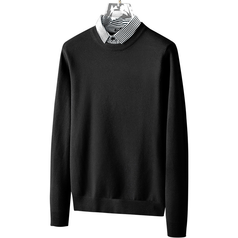 봄가을 스웨터 남성 패치 두 벌 칼라 셔츠 캐주얼 니트 신상품 트렌드 센스 한벌 슬림 스웨터