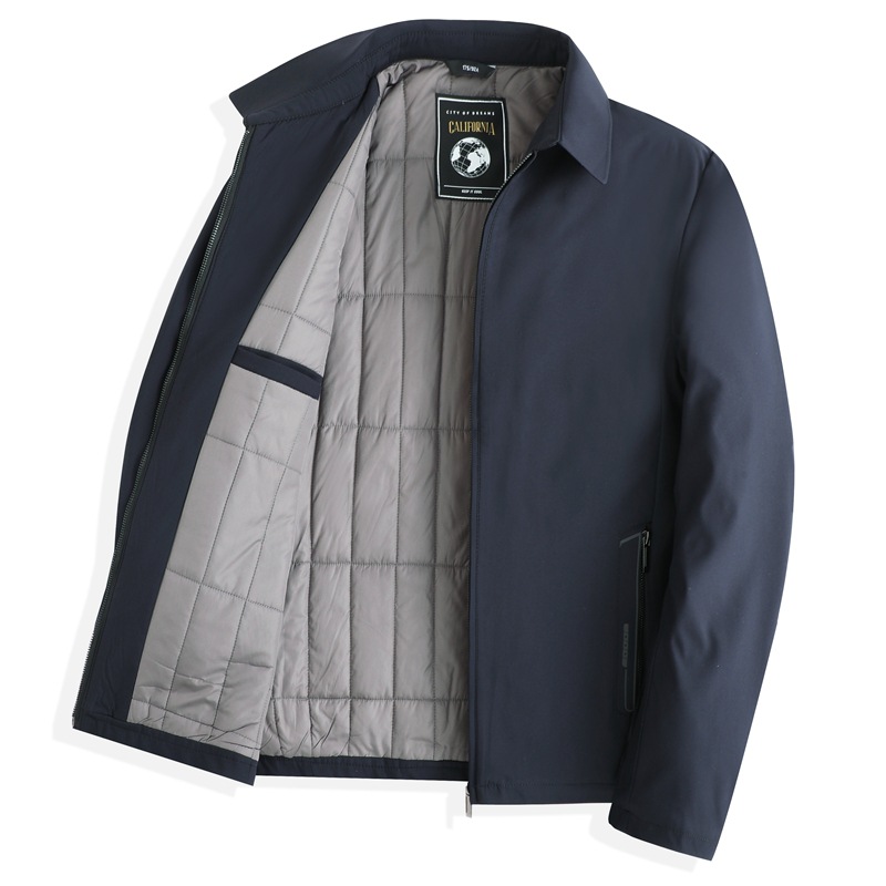 가을 겨울 패딩점퍼에 두툼한 기모 남성면 칼라 재킷 겨울 보온 중장년 남성복