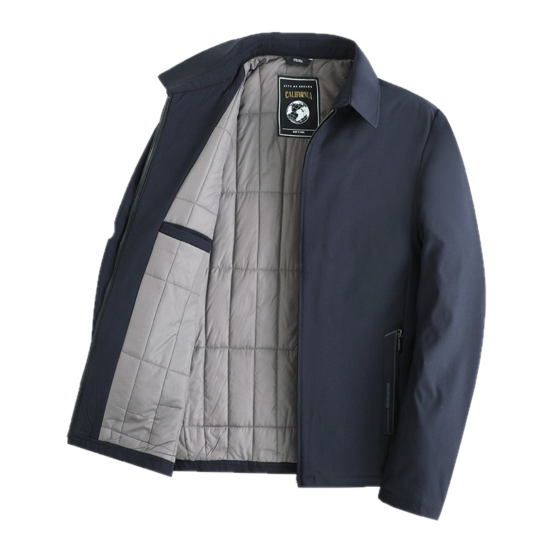 가을 겨울 패딩점퍼에 두툼한 기모 남성면 칼라 재킷 겨울 보온 중장년 남성복