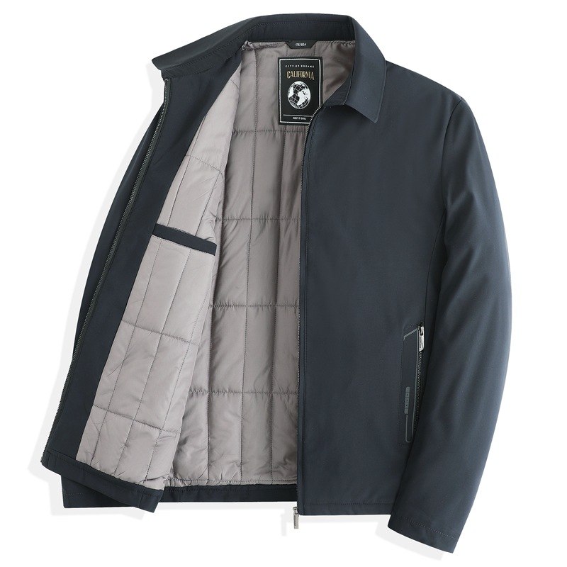 가을 겨울 패딩점퍼에 두툼한 기모 남성면 칼라 재킷 겨울 보온 중장년 남성복