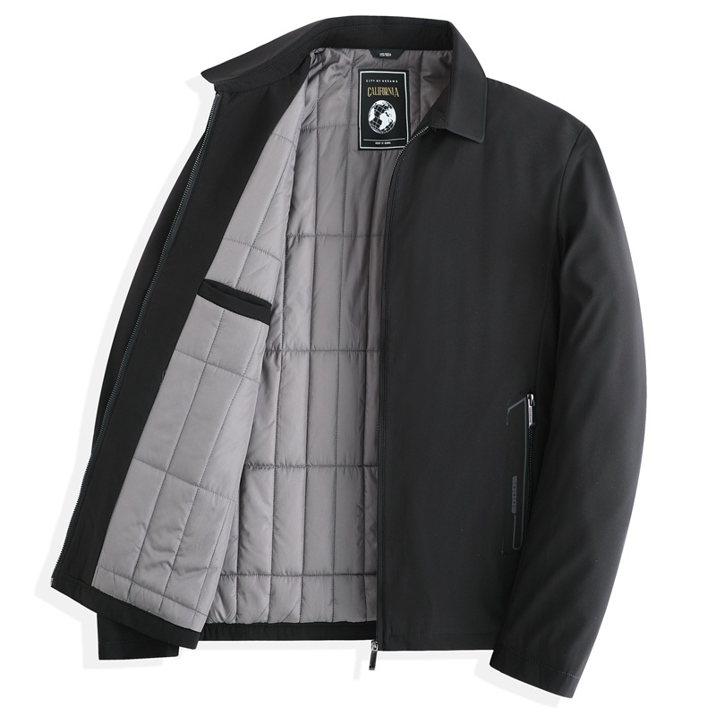 가을 겨울 패딩점퍼에 두툼한 기모 남성면 칼라 재킷 겨울 보온 중장년 남성복