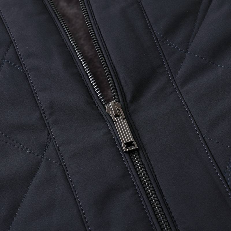 가을과 겨울 기모 도톰한 재킷 솜옷 보온 솜옷중장년층 남성 터틀넥 재킷 솜옷