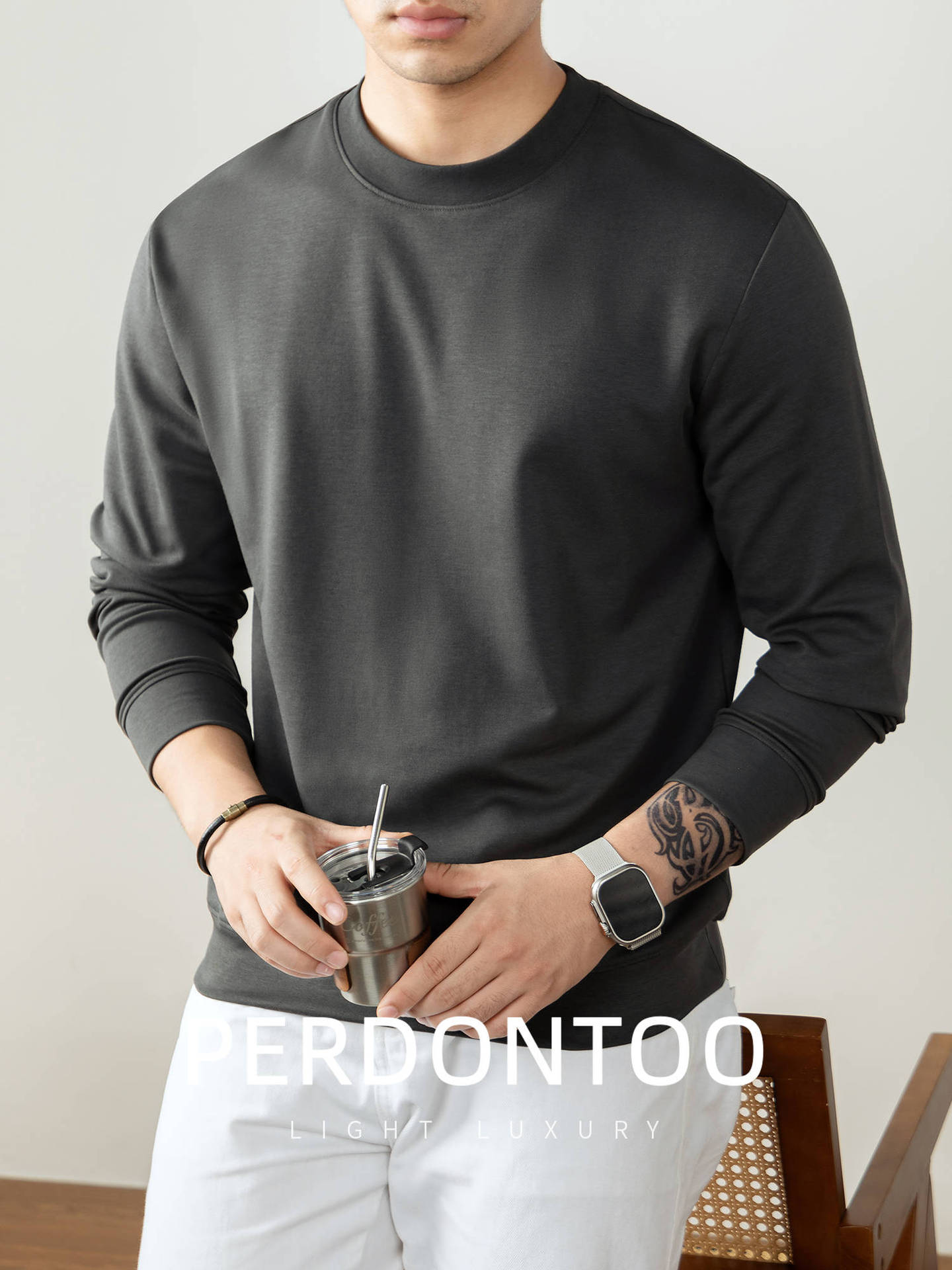 윈감 순정 솔트레이크 긴팔 티셔츠 남성용 2025 봄가을 스킨케어 항균 맨투맨