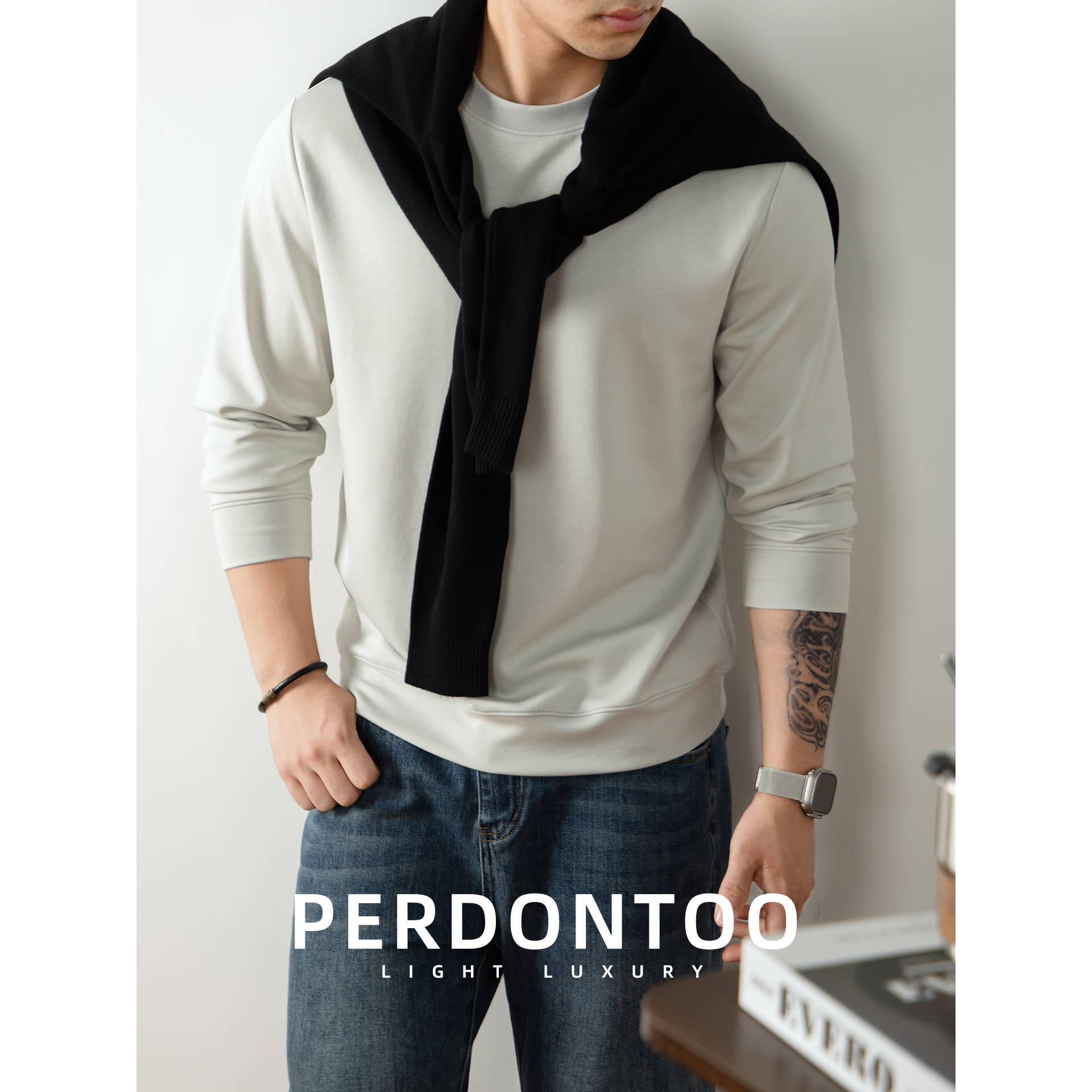 윈감 순정 솔트레이크 긴팔 티셔츠 남성용 2025 봄가을 스킨케어 항균 맨투맨