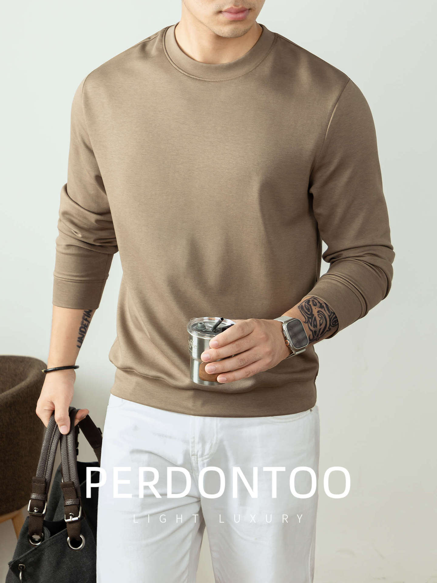 윈감 순정 솔트레이크 긴팔 티셔츠 남성용 2025 봄가을 스킨케어 항균 맨투맨