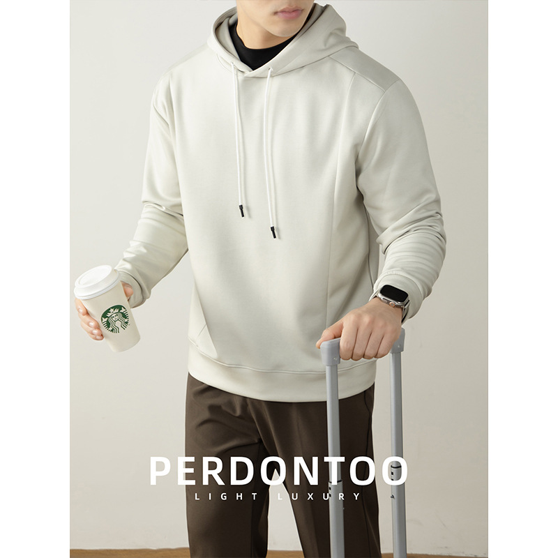 하이엔드 320g 무게감 후드 맨투맨 올톤 컬러의 가을 겨울 남성 랩탑 나른한 느낌