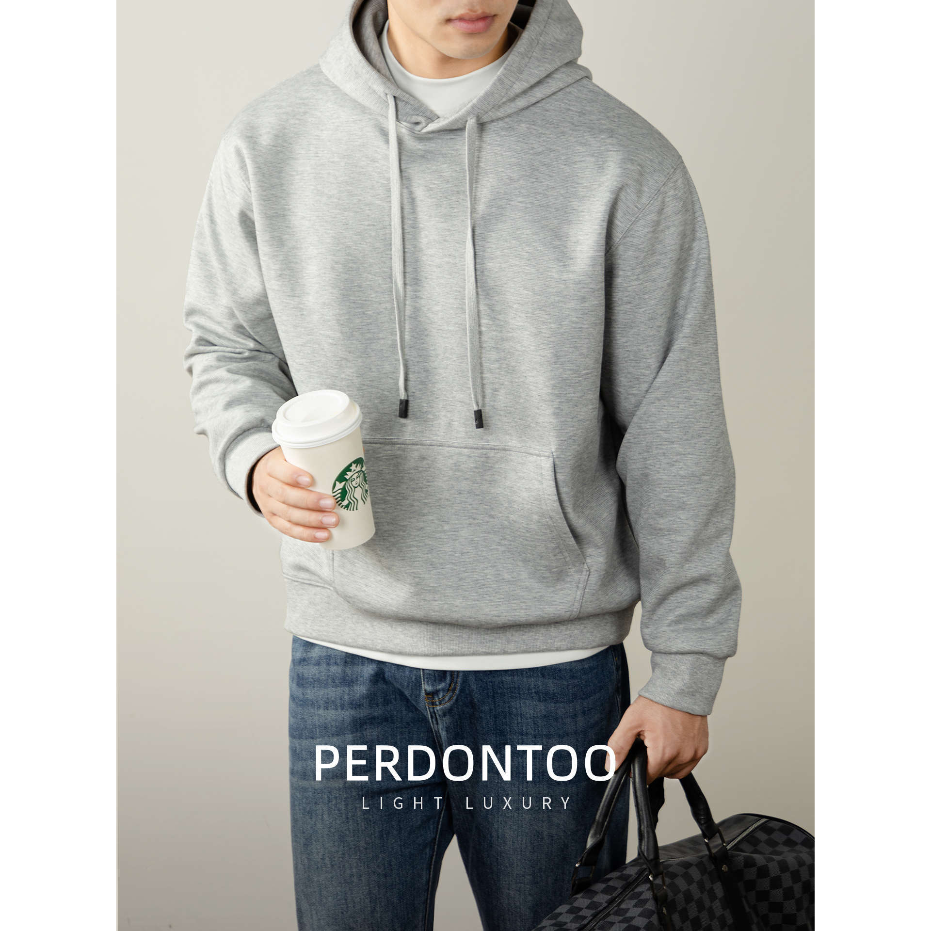 360 g 나른한 공기면 후드 풀업 맨투맨 남성 긴팔 루즈한 가을겨울 겨울 아이템