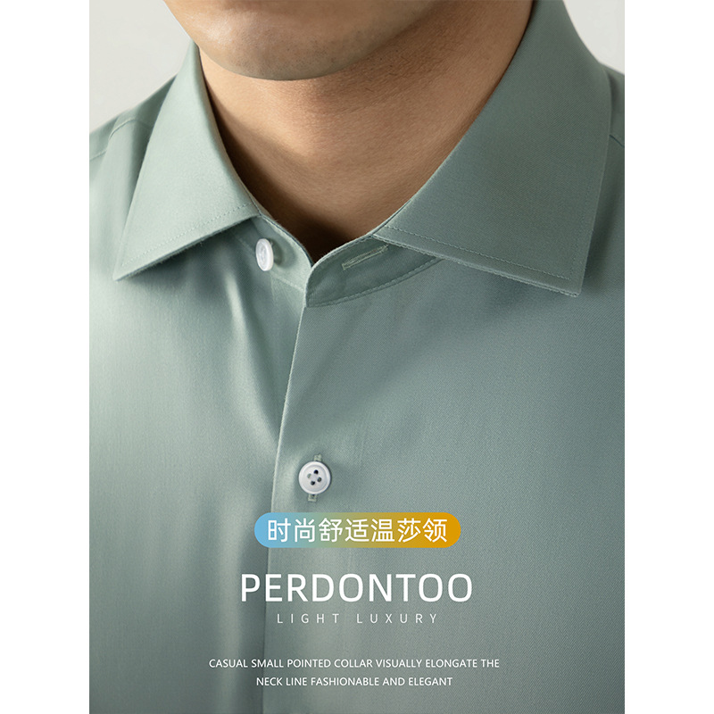 100 코튼 비즈니스 셔츠 윈저 칼라 남성 긴팔 블라우스