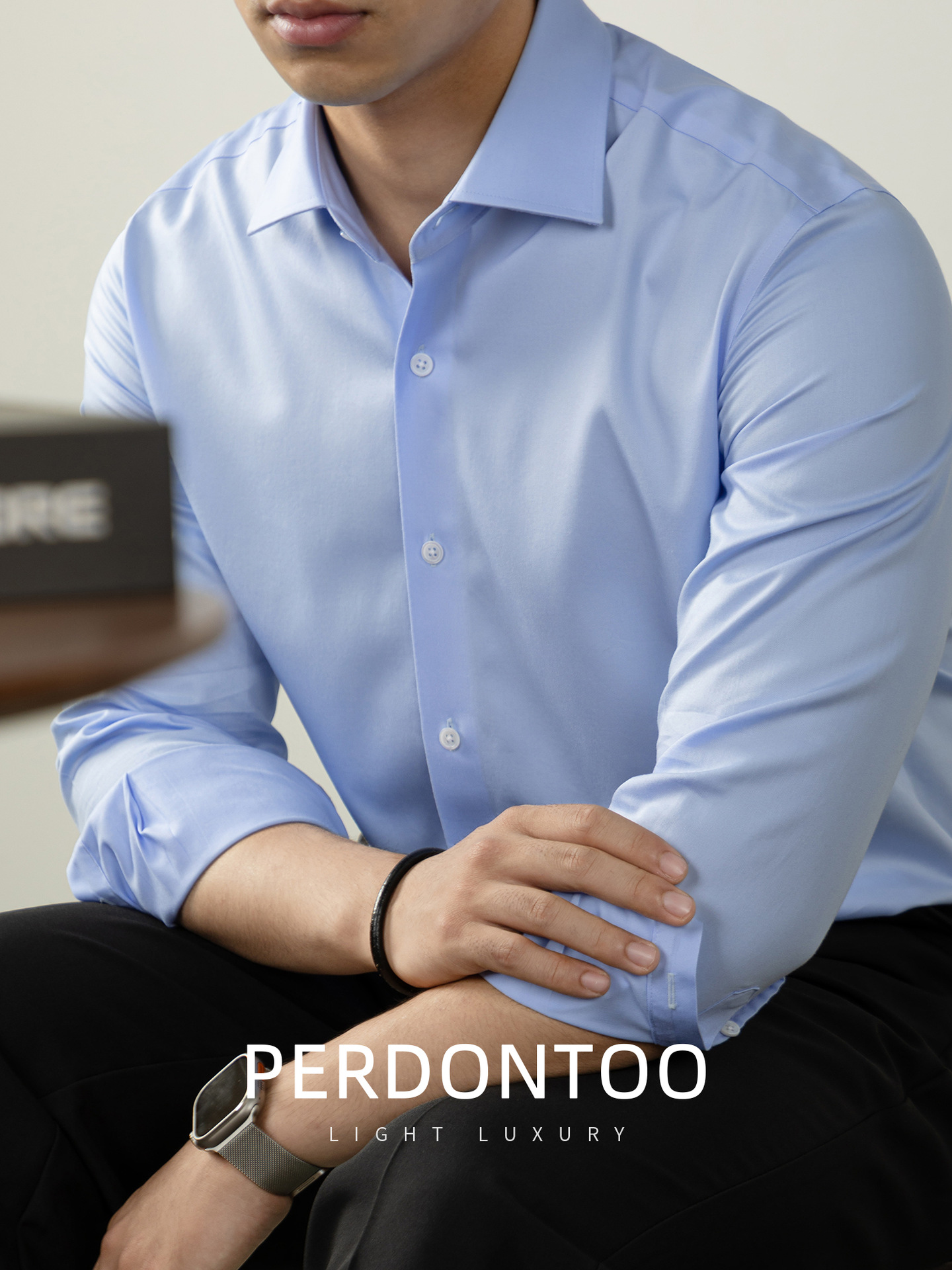 100 코튼 비즈니스 셔츠 윈저 칼라 남성 긴팔 블라우스