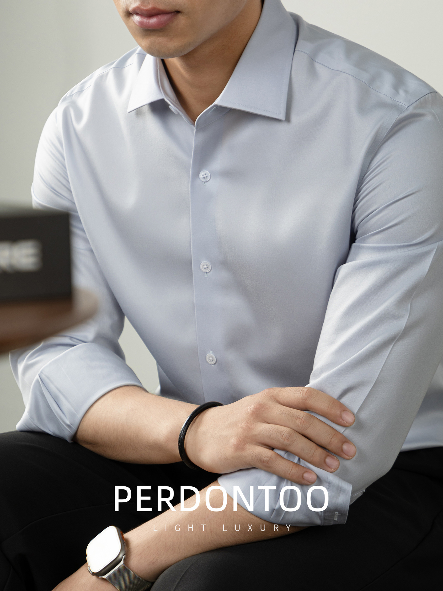 100 코튼 비즈니스 셔츠 윈저 칼라 남성 긴팔 블라우스