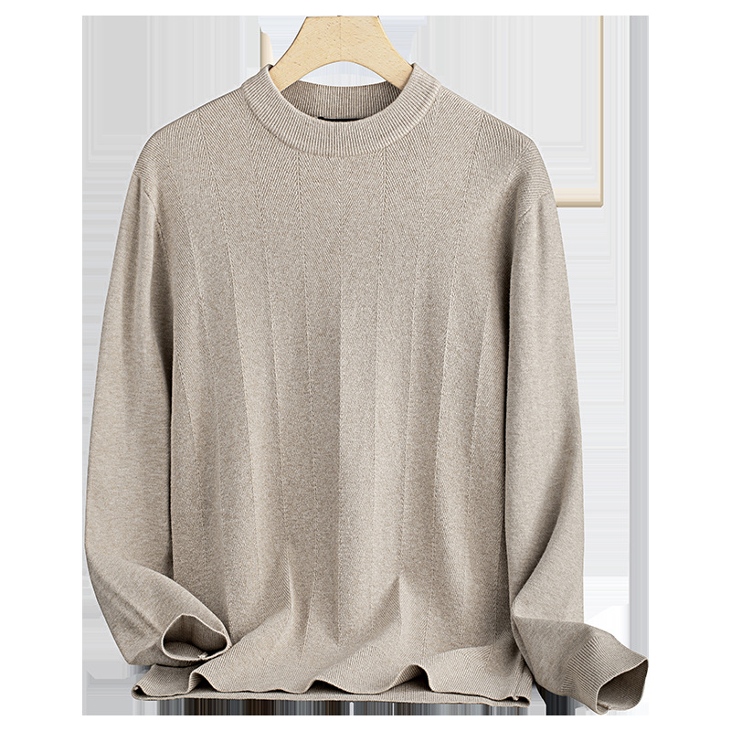 자카드 조직 스웨터 남성 비즈니스 통근 니트 가을 겨울 스타일입니다