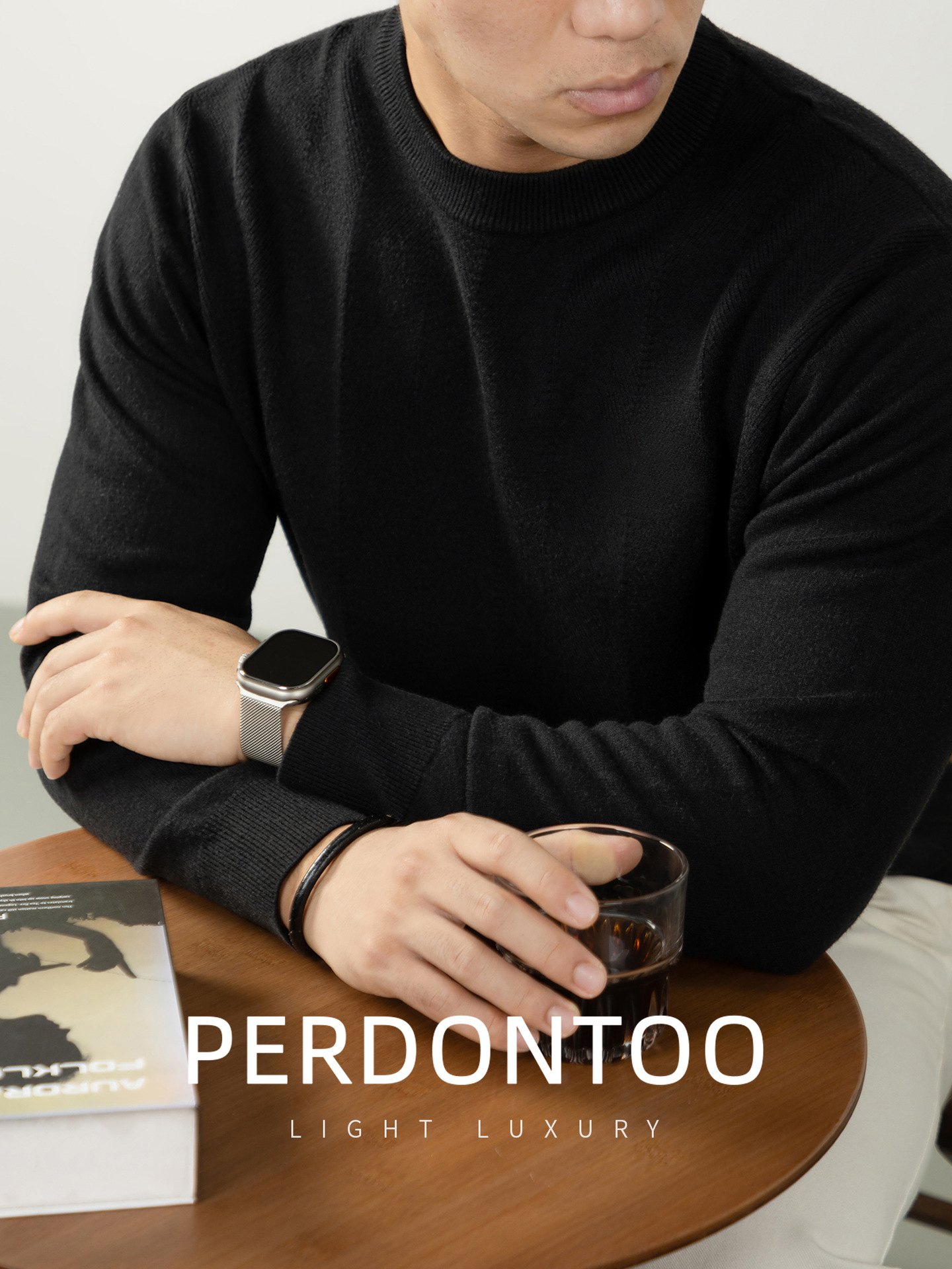 자카드 조직 스웨터 남성 비즈니스 통근 니트 가을 겨울 스타일입니다