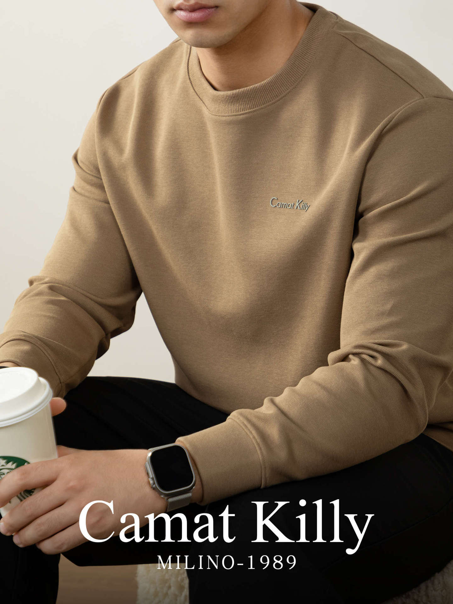 370g 무게감 맨투맨 남성 라운드넥 풀오버로 가을용 아웃웨어 이너 롱 슬리브