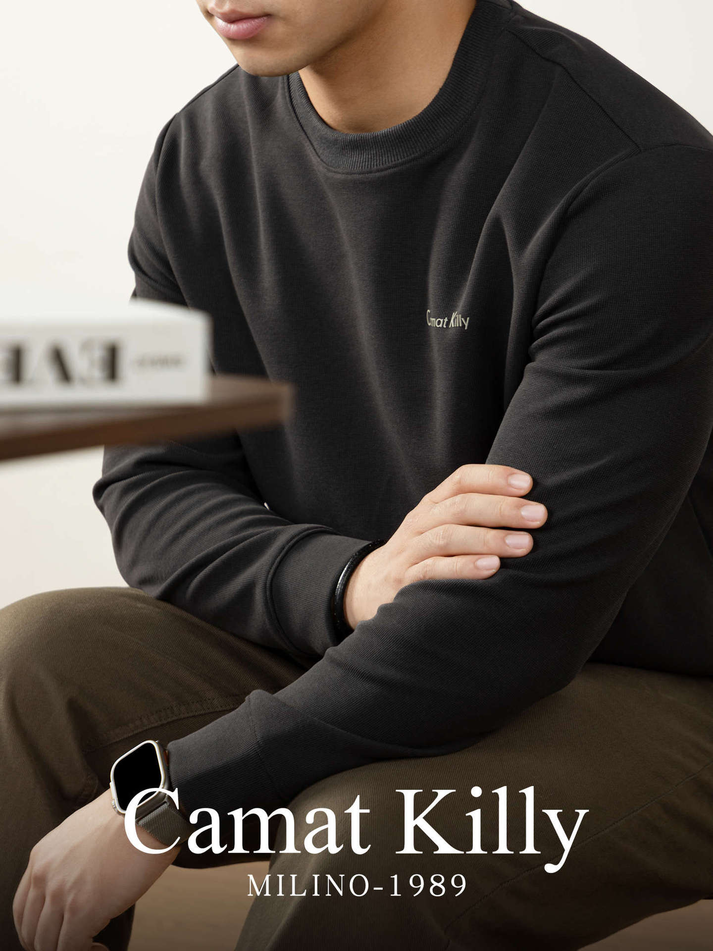 370g 무게감 맨투맨 남성 라운드넥 풀오버로 가을용 아웃웨어 이너 롱 슬리브