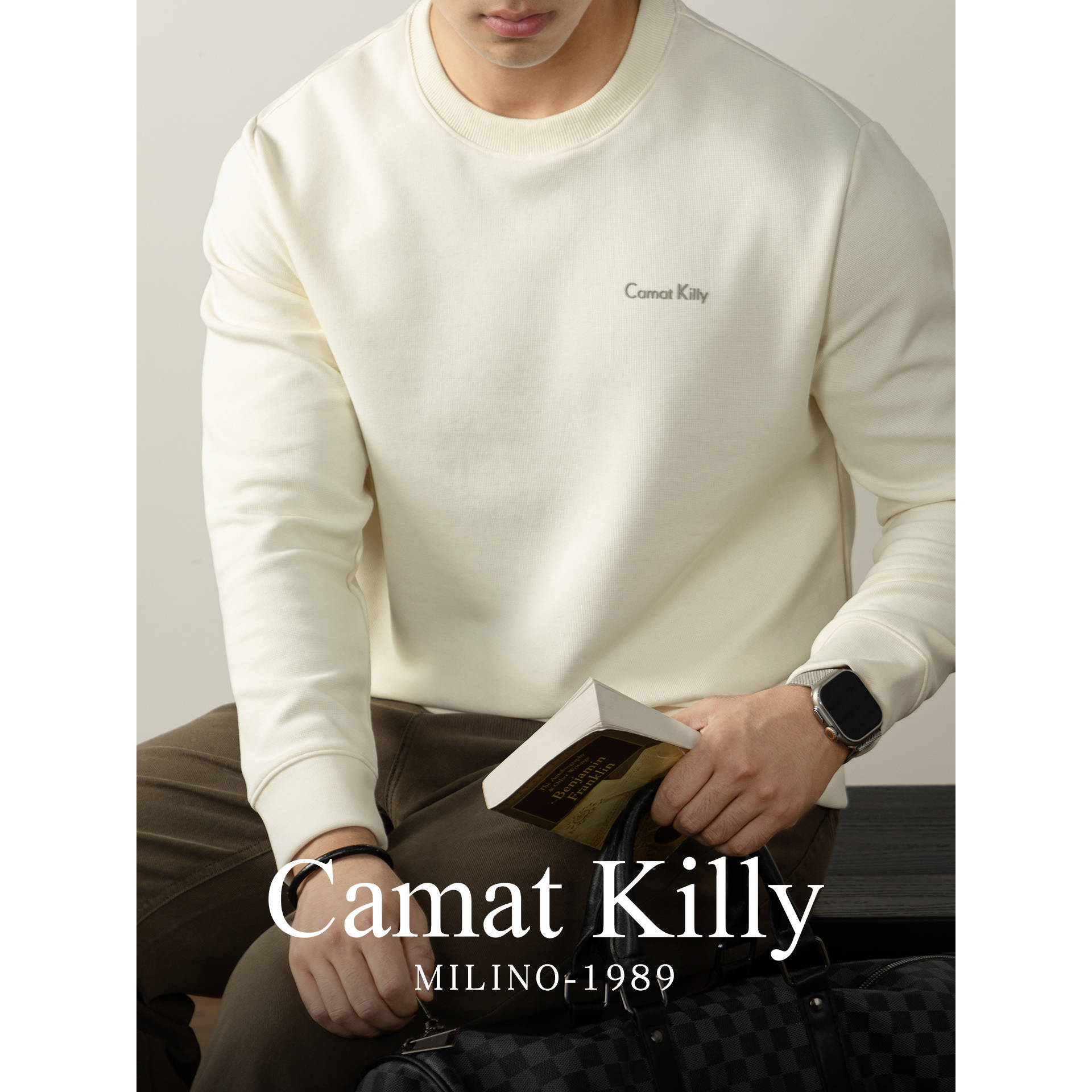 370g 무게감 맨투맨 남성 라운드넥 풀오버로 가을용 아웃웨어 이너 롱 슬리브