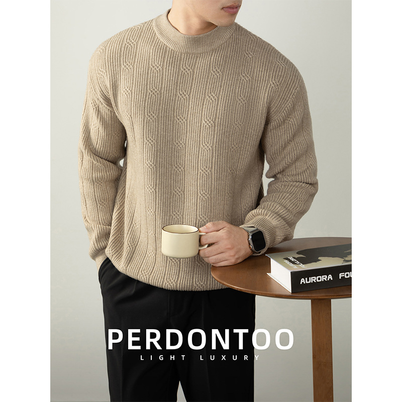 초두께 초보온 반목 니트 고급 자켓 살결 초보온 니트남