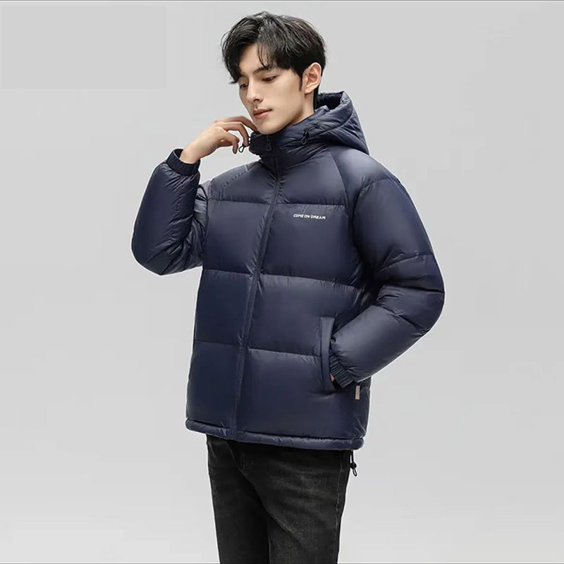 90 화이트 오리털 남성 패딩 2025 겨울 신상 포워드 빵점퍼 후드 반코트