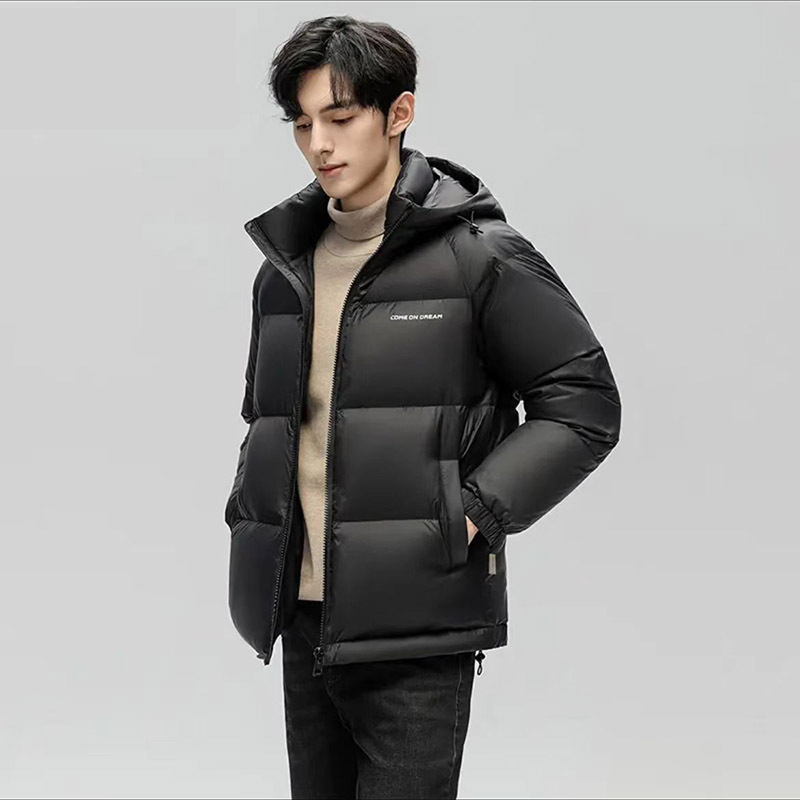 90 화이트 오리털 남성 패딩 2025 겨울 신상 포워드 빵점퍼 후드 반코트
